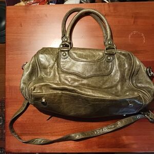 Elegant Olive Green Leather Handbag